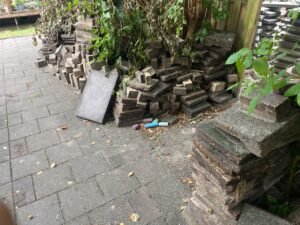 Tuin tegels per m2 ophalen in Boskoop
